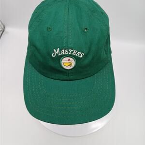 Masters Augusta National  Strap Back Golf Flag Cap Green One Size Adjustable